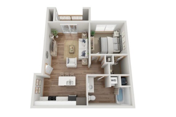 Large One Bedroom C204 floor plan